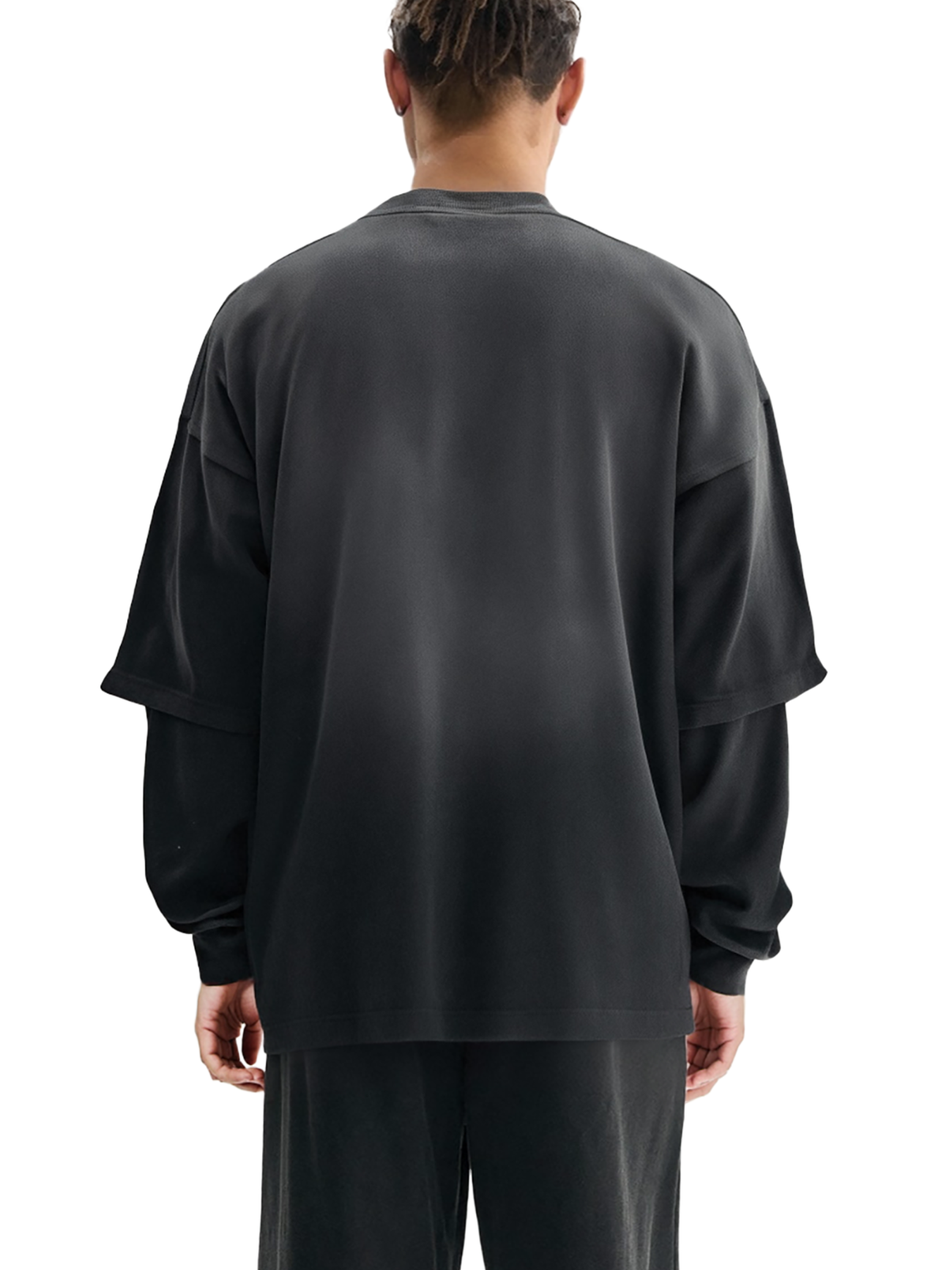 Fusion - Cade Sunfade Hand-Frayed Faux Two-Piece T-Shirt - Image 7