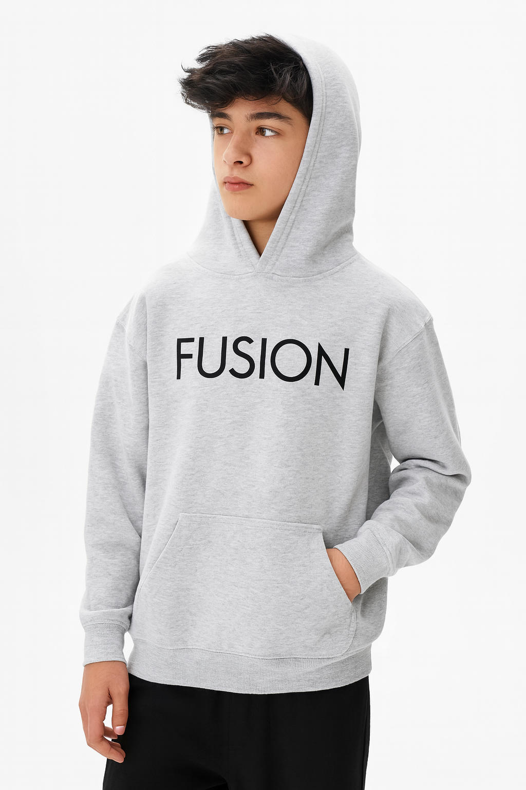 Light Fusion - Oversize Fleeced Hoodie - Image 2