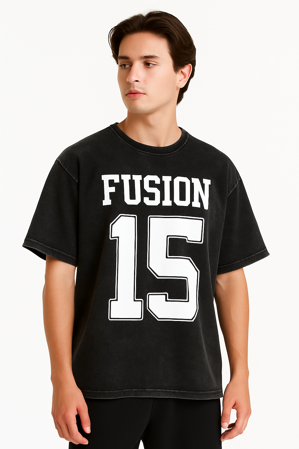 Fifteen - Acid Wash Oversize T-Shirt - 250 GSM - Image 2