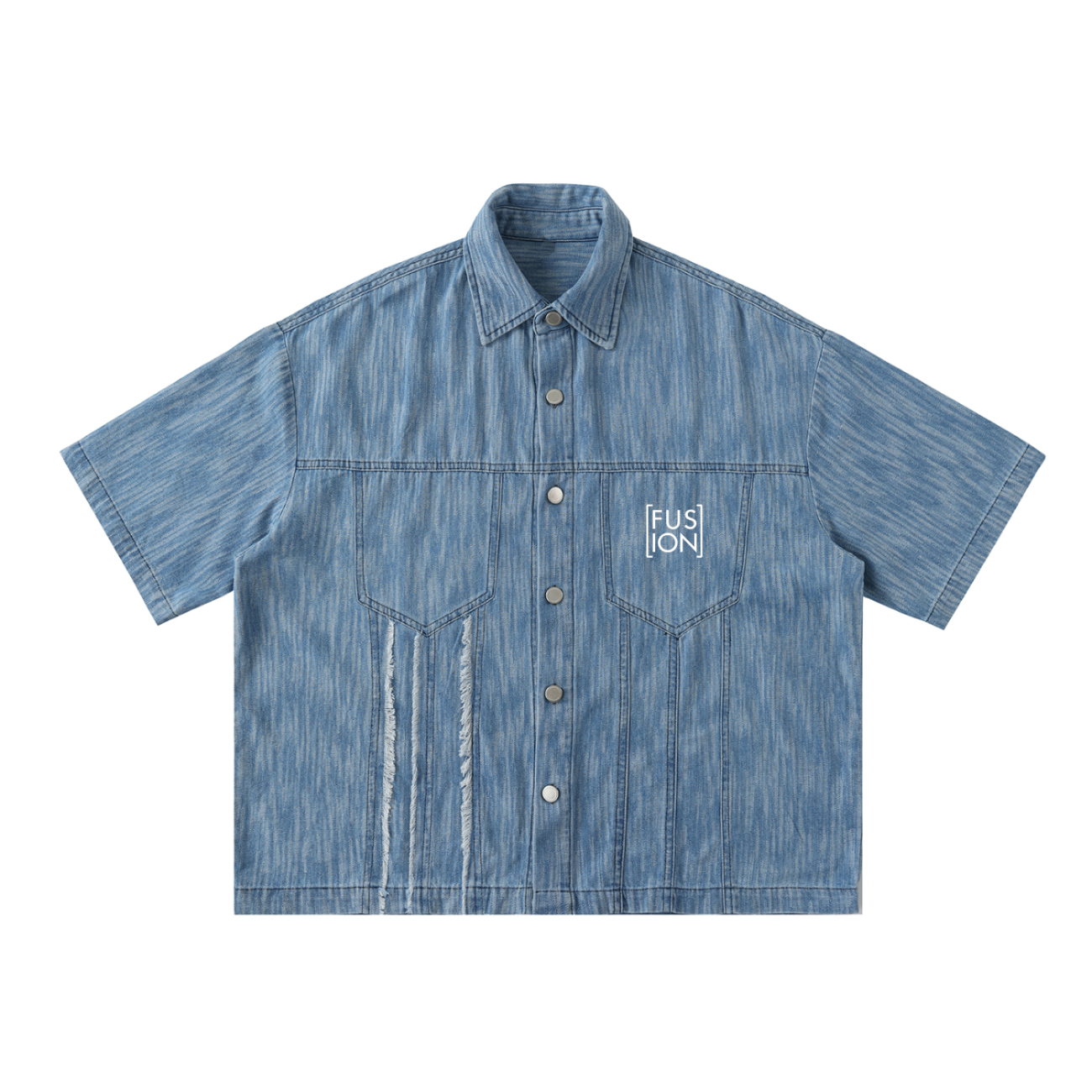 Distressed Wash Short-Sleeve Shirt - Image 2