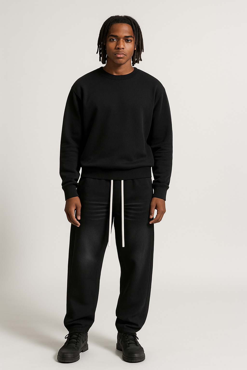 Plain Sunfade Curved Blade Fleece Sweatpants