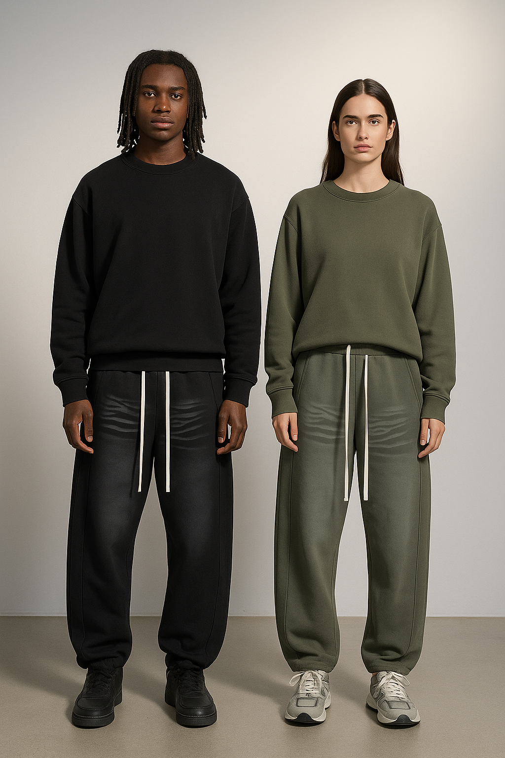 Plain Sunfade Curved Blade Fleece Sweatpants - Image 2