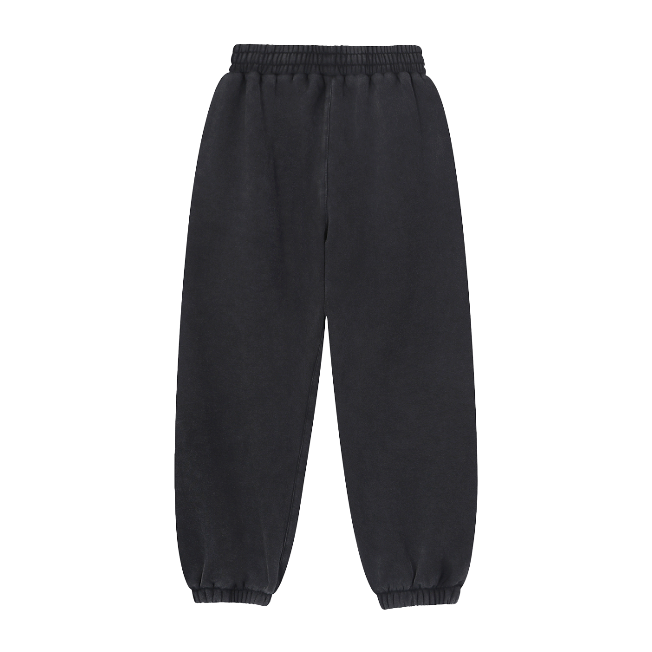 The Fleeced Jogger Sweatpants feature an elastic waistband and cuffs at the ankles, shown on a plain white background—ideal for anyone seeking affordable luxury clothing.
