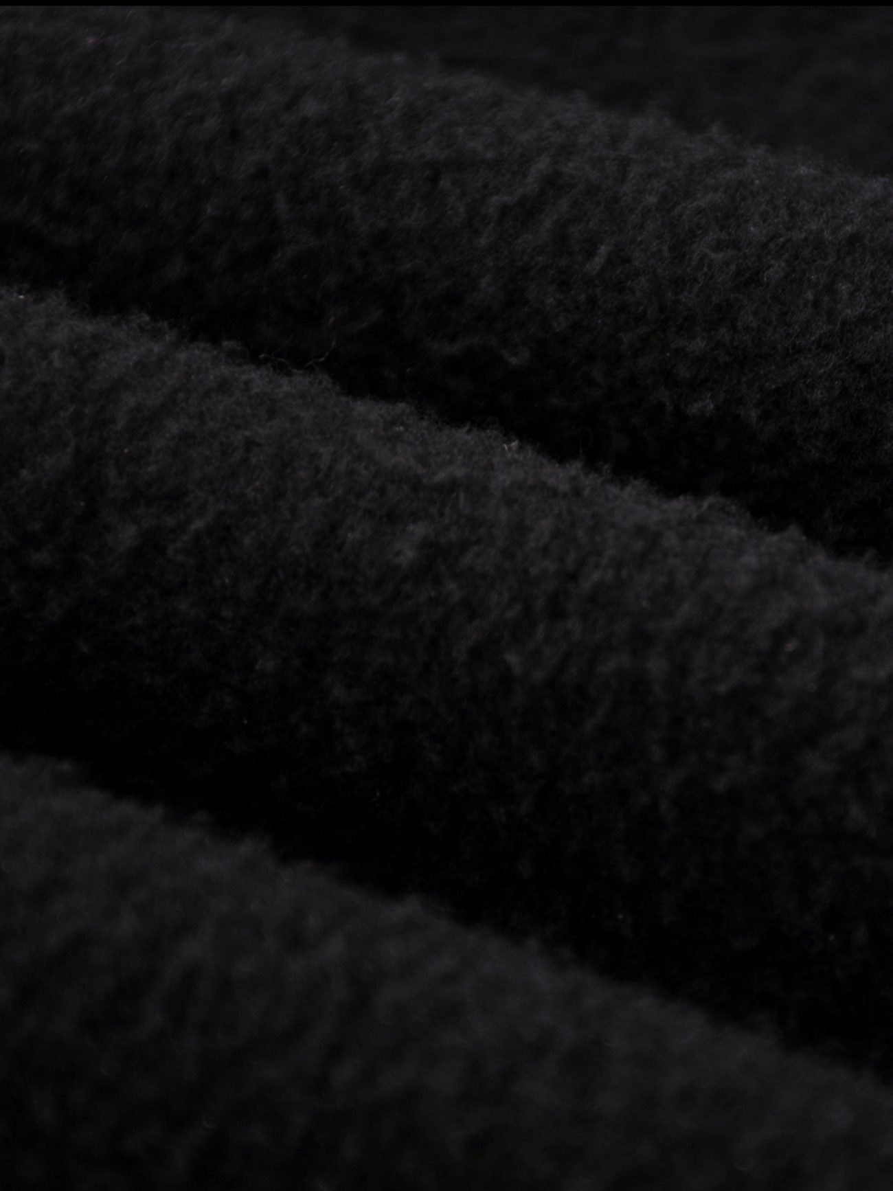 A close-up of black Fleeced Jogger Sweatpants, highlighting the refined texture and detail found in affordable luxury clothing.