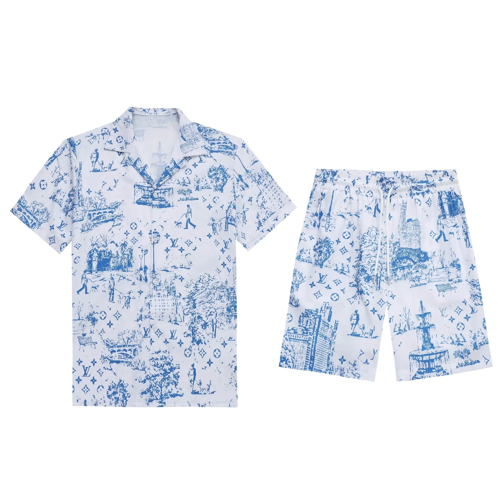 LV Short-sleeved + Shorts Suit Collection (Master Copy) - Image 10