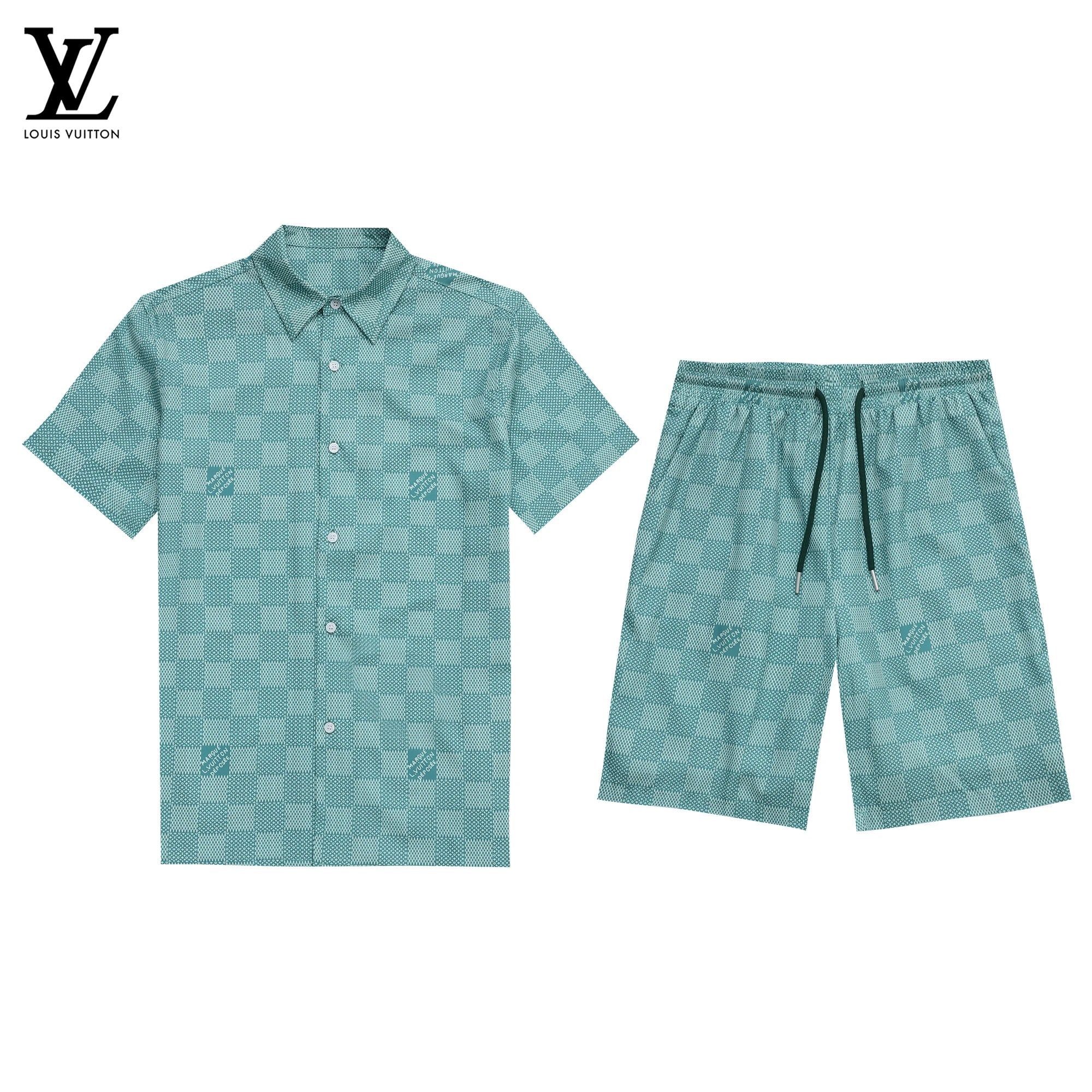 LV Short-sleeved + Shorts Suit Collection (Master Copy) - Image 2