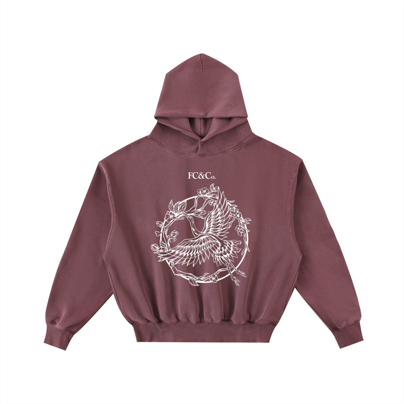 Track Suits for Men Hoodie - Frayed Enzyme Washed Fleece - Image 10