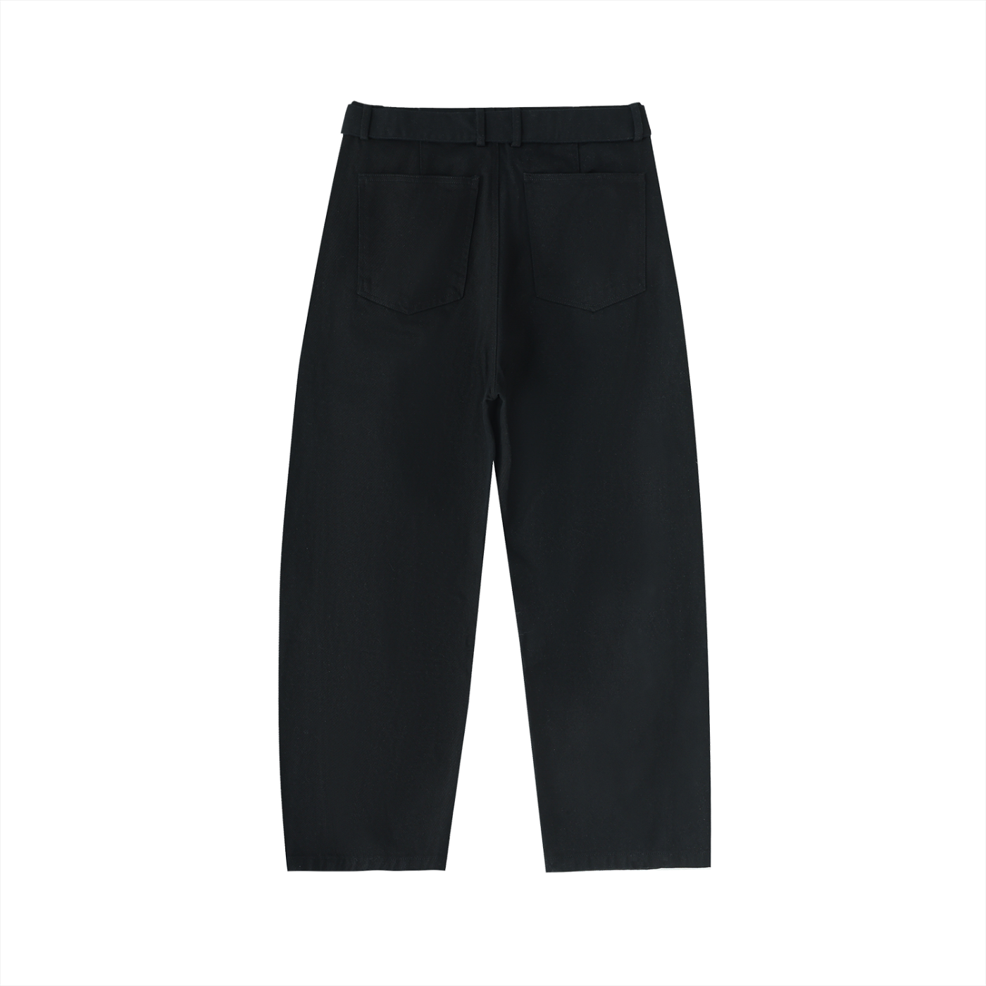 Twisted-Seam Belted Curved-Blade Pants - Image 2
