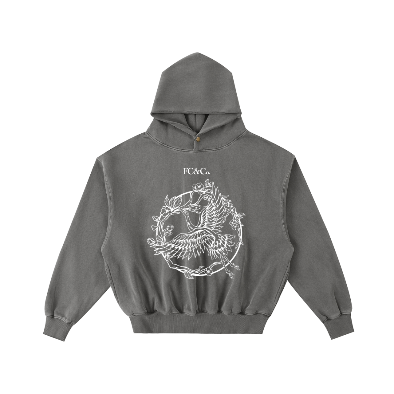 Track Suits for Men Hoodie - Frayed Enzyme Washed Fleece - Image 6