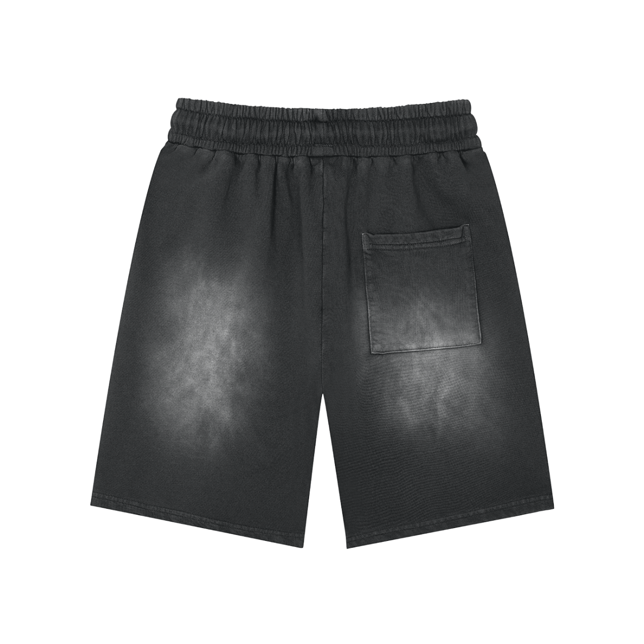 Rectangle Patch Monkey Washed Shorts  - 360 GSM - Image 2