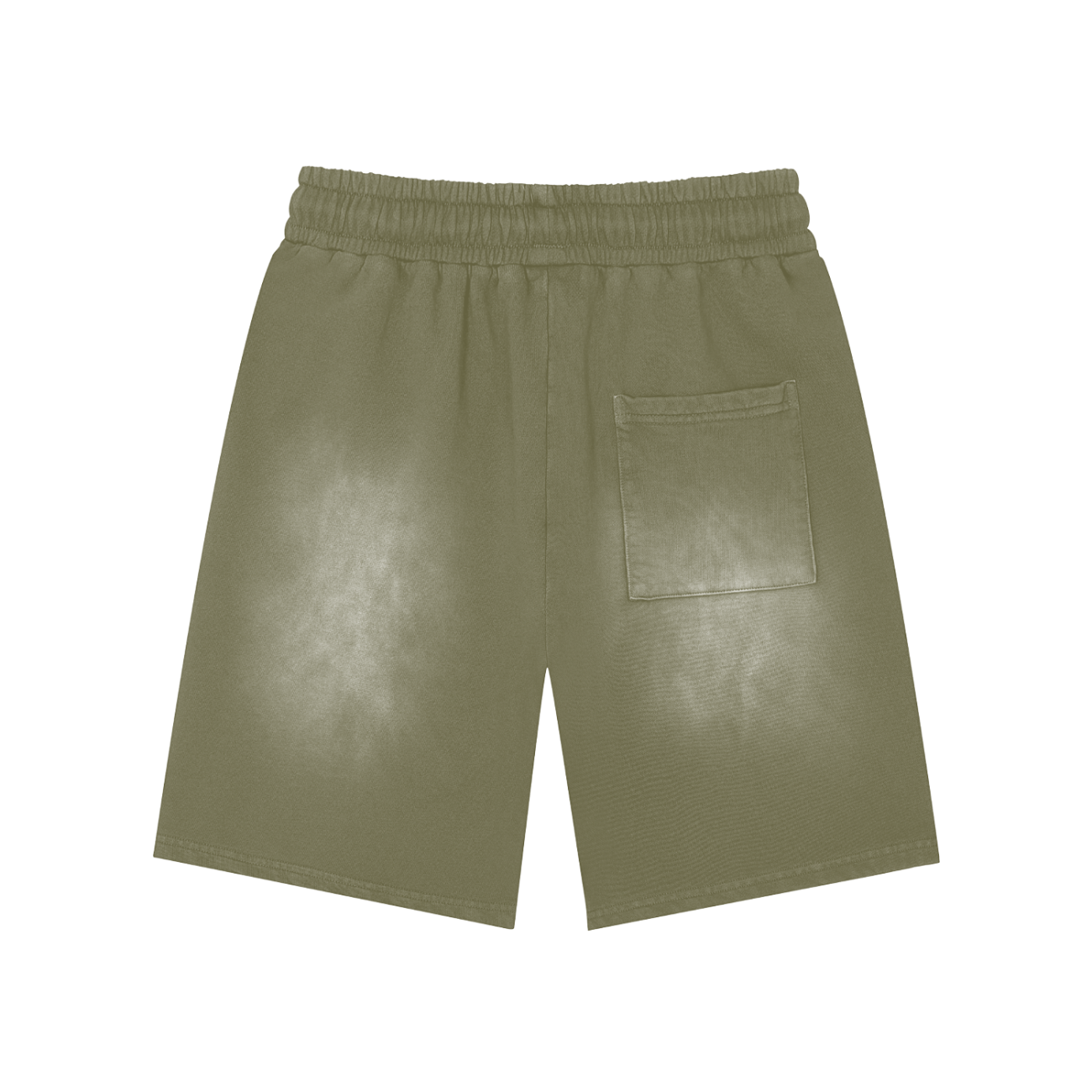Rectangle Patch Monkey Washed Shorts  - 360 GSM - Image 4