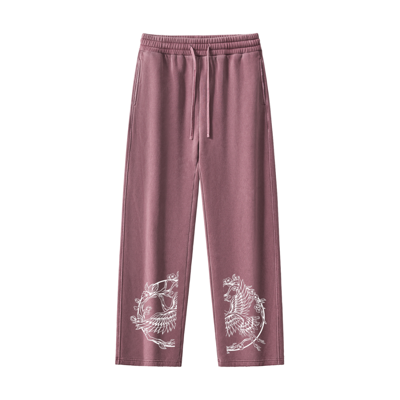 Track Suits for Men Joggers Frayed Enzyme Washed Fleece Sweatpants - Image 11