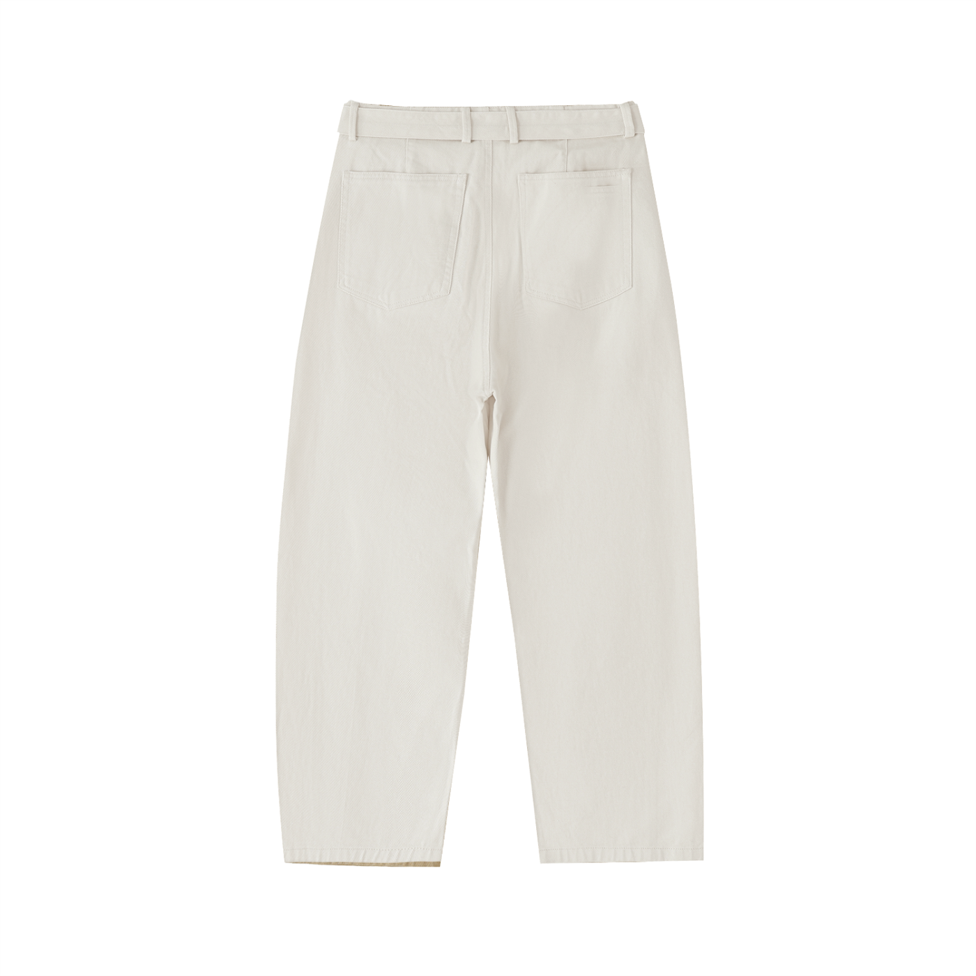 Twisted-Seam Belted Curved-Blade Pants - Image 4