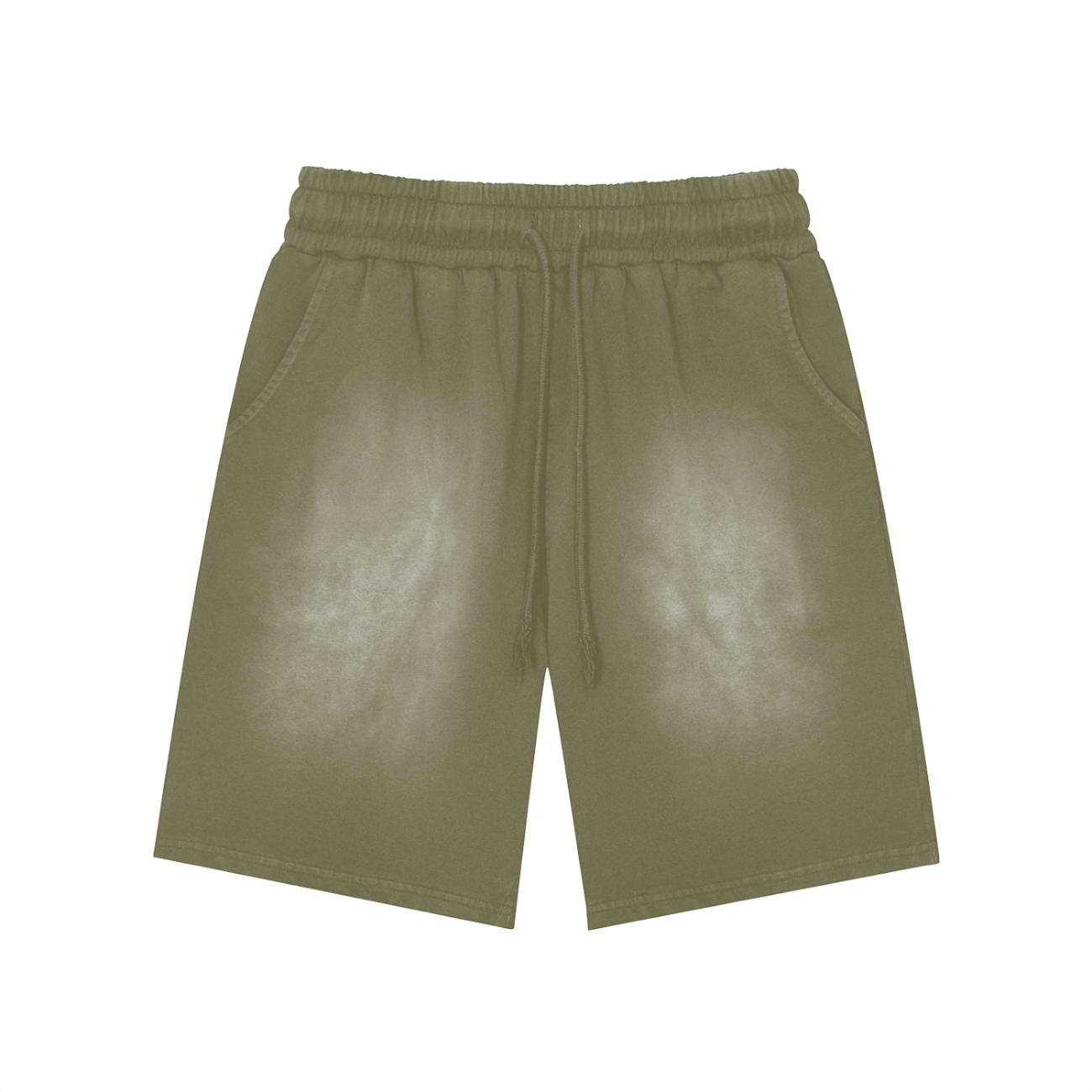Rectangle Patch Monkey Washed Shorts  - 360 GSM - Image 3