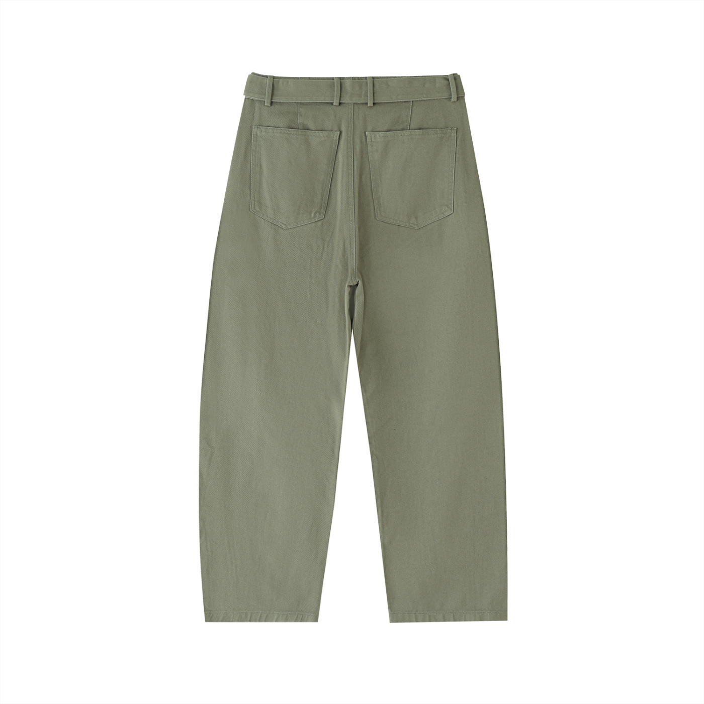 Twisted-Seam Belted Curved-Blade Pants - Image 6
