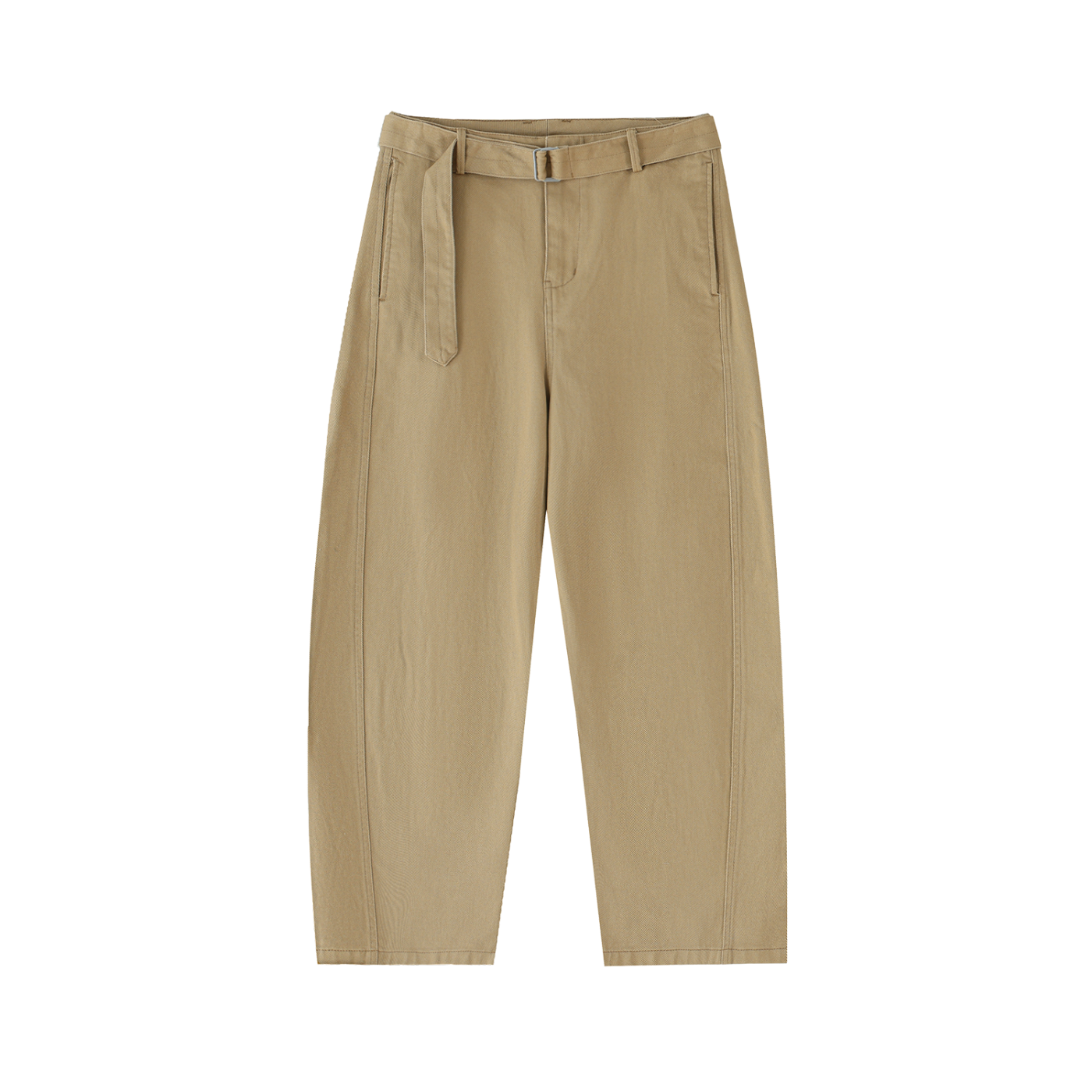 Twisted-Seam Belted Curved-Blade Pants - Image 7