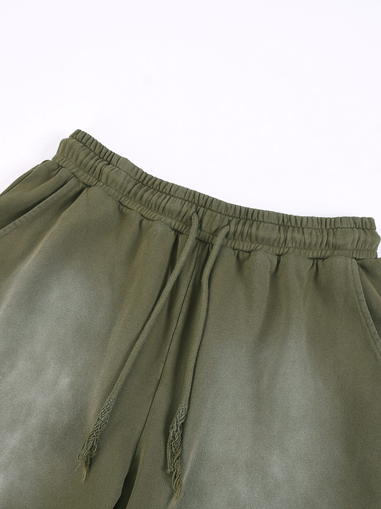 Rectangle Patch Monkey Washed Shorts  - 360 GSM - Image 11