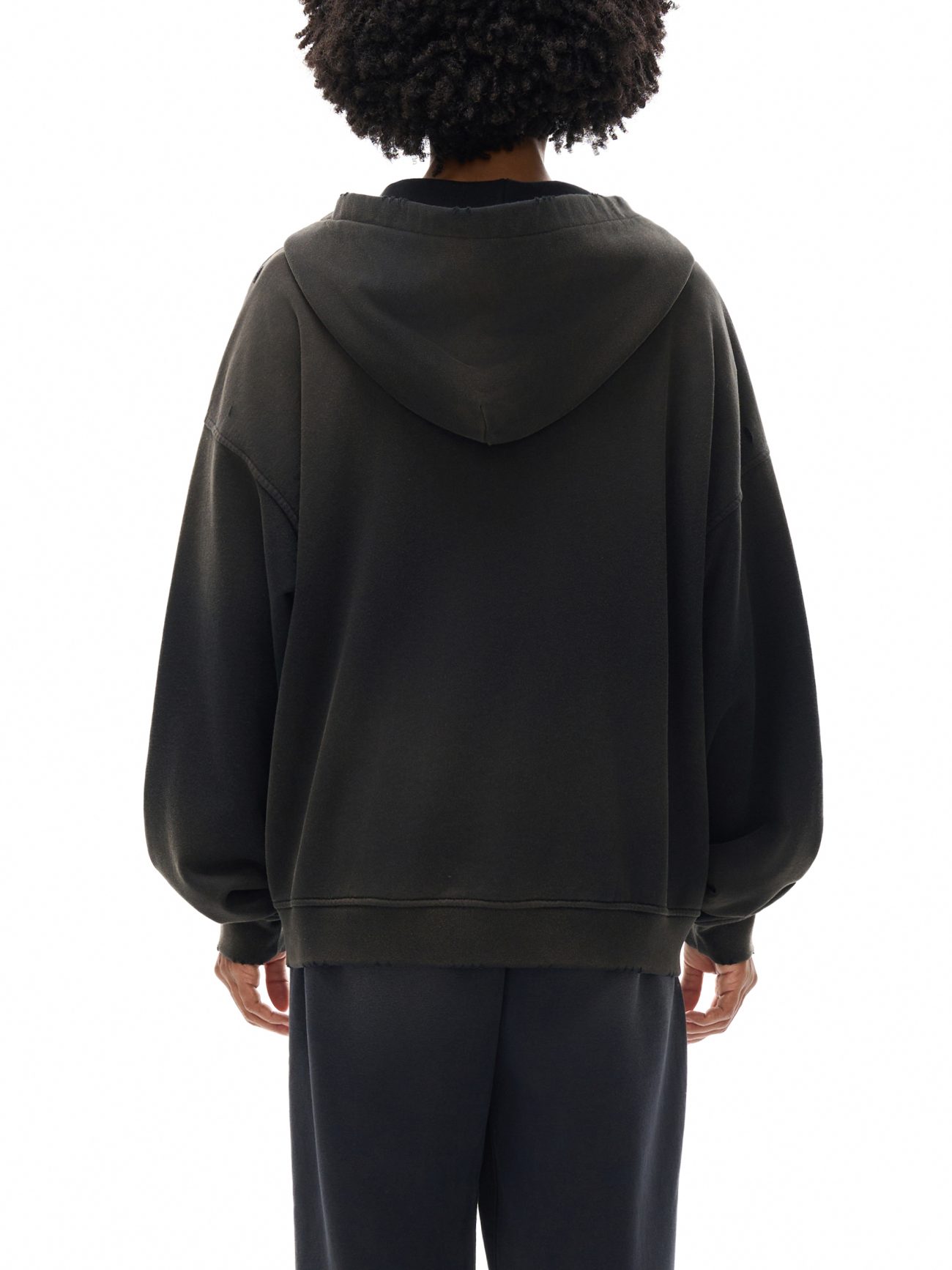 Hand-Frayed Sunfade Zip Hoodie - Image 16