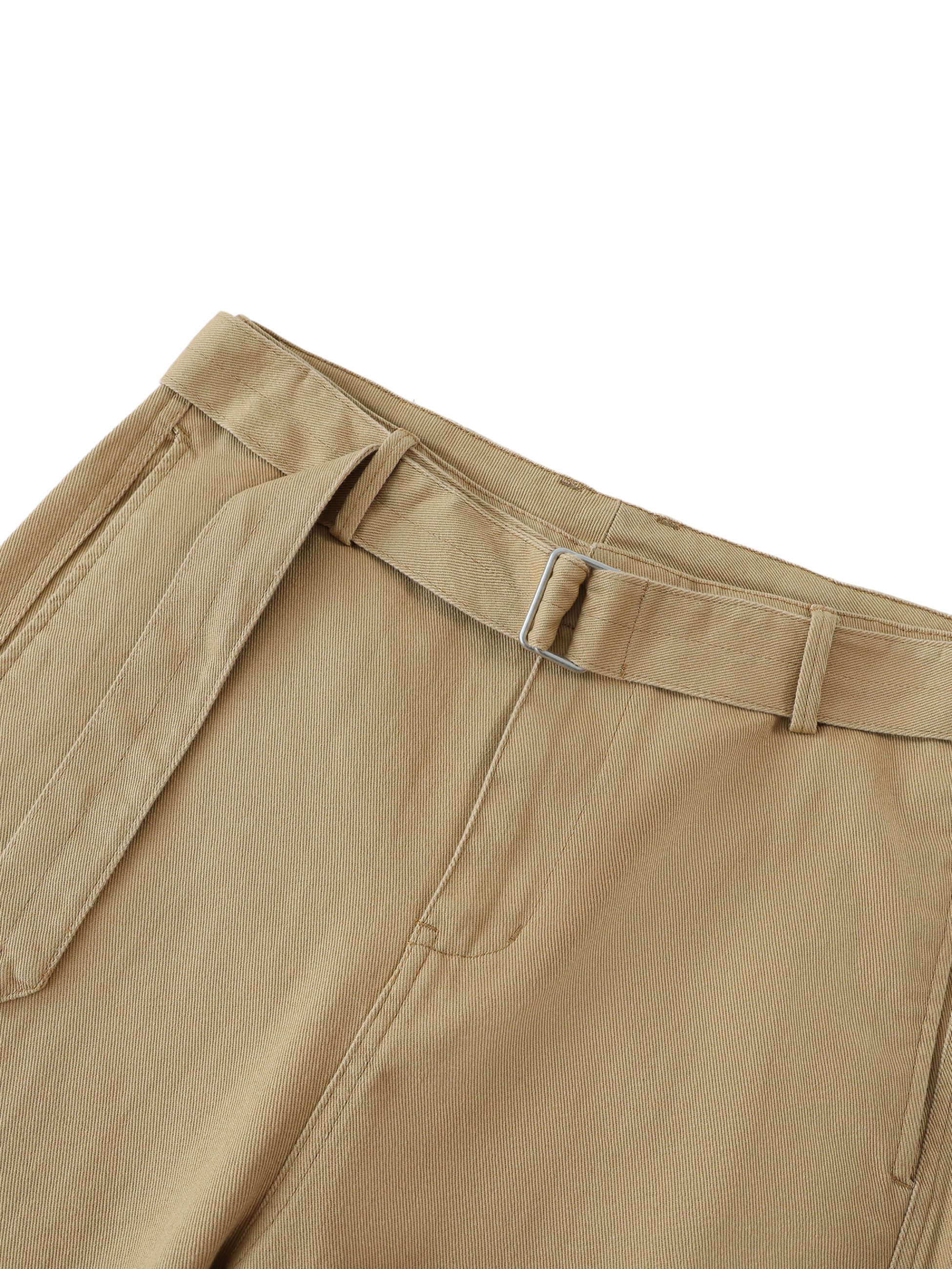 Twisted-Seam Belted Curved-Blade Pants - Image 9