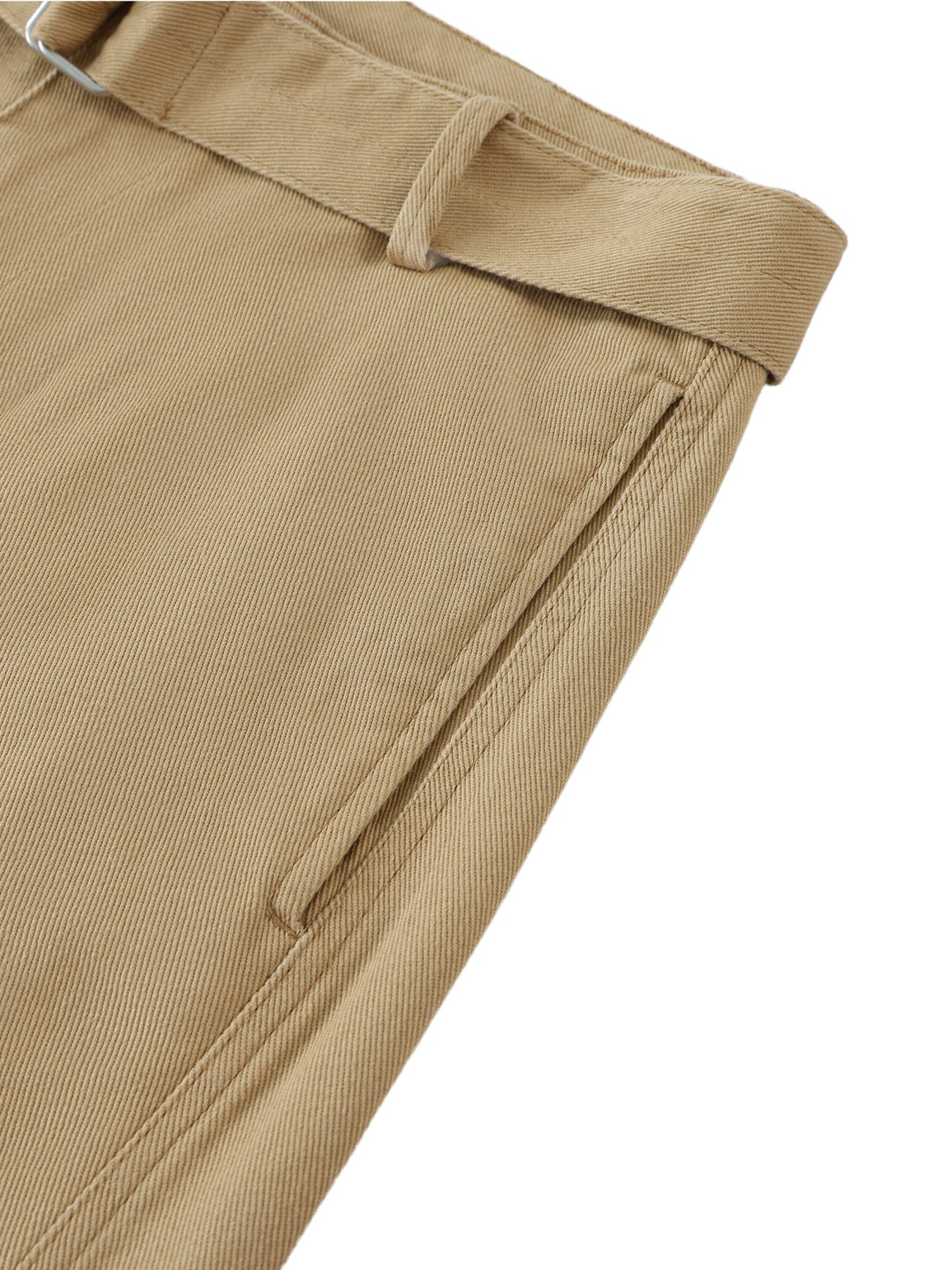 Twisted-Seam Belted Curved-Blade Pants - Image 10